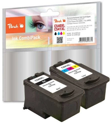 Peach 316603 rašalo kasetė Juoda, Žydras, Rausvai raudona, Geltona Sudėtinė pakuotė 2 vnt
