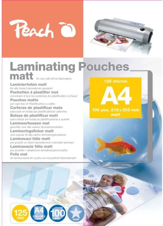 Peach Laminierfolien A4 125 mic mat 100 Stk.
