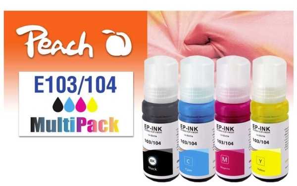 Peach Patrone Epson 103/104 MultiPack bk, c, m, y restauruota