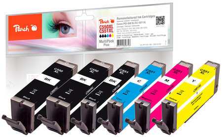„Peach Patrone“ rašalas, skirtas „Canon MG5450 550/551 MultiPackPlus Retail Com“ – PI100-188