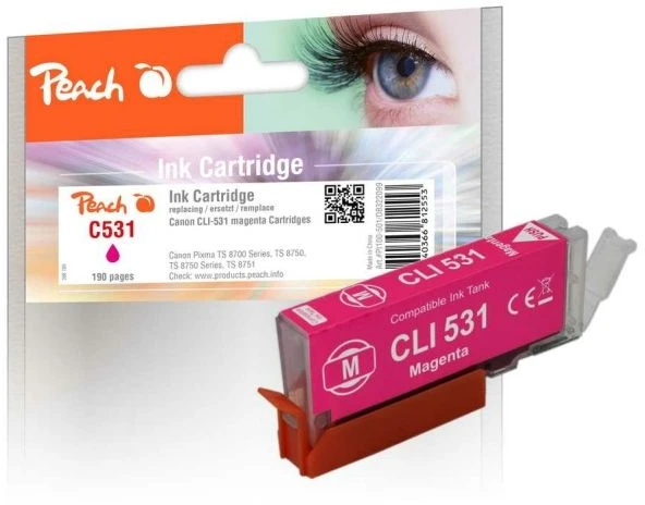 Peach Rašalas Canon CLI-531 6121B002 magenta suderinamas