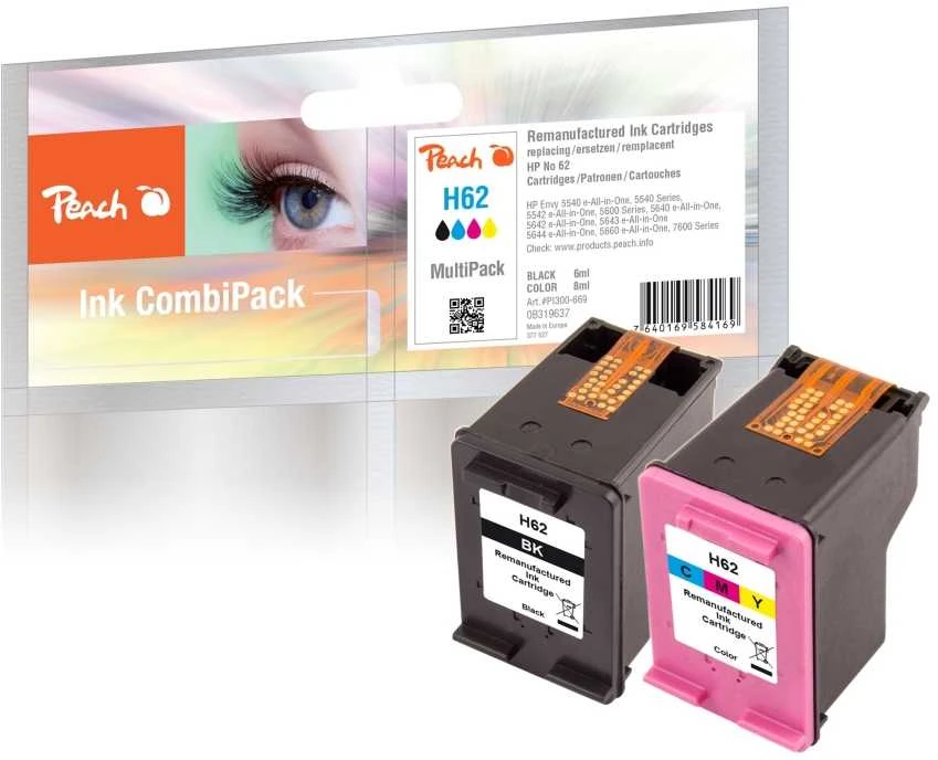 Peach Druckkopf HP Nr.62 MultiPack REM,KOM,OEM