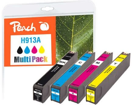 Peach PI300-744, Juoda, Žydra, Purpurinė, Geltona, Pigmentiniai rašalai, Pigmentiniai rašalai, 64 ml, 35 ml, 4 vnt.