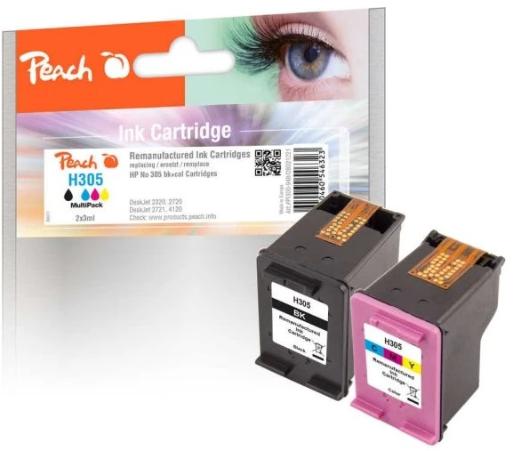 Peach PI300-948, juoda, magenta, geltona, žydra, 3 ml, 3 ml, 2 vnt., rinkinys