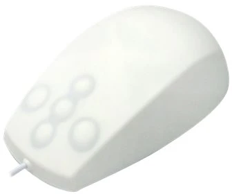 Contour ACTIVE KEY higieninė pelė su 5 mygtukais ir ratuku, visiškai balta