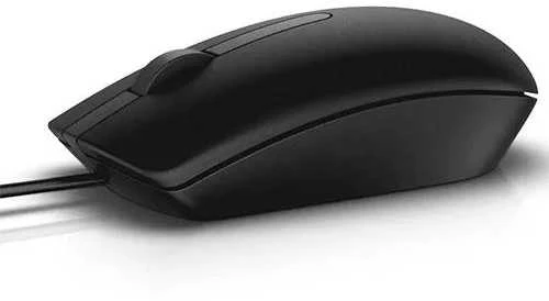 Pelė DELL MS116, Abiem rankoms, Optinis, USB A tipo, 1000 DPI, Juoda