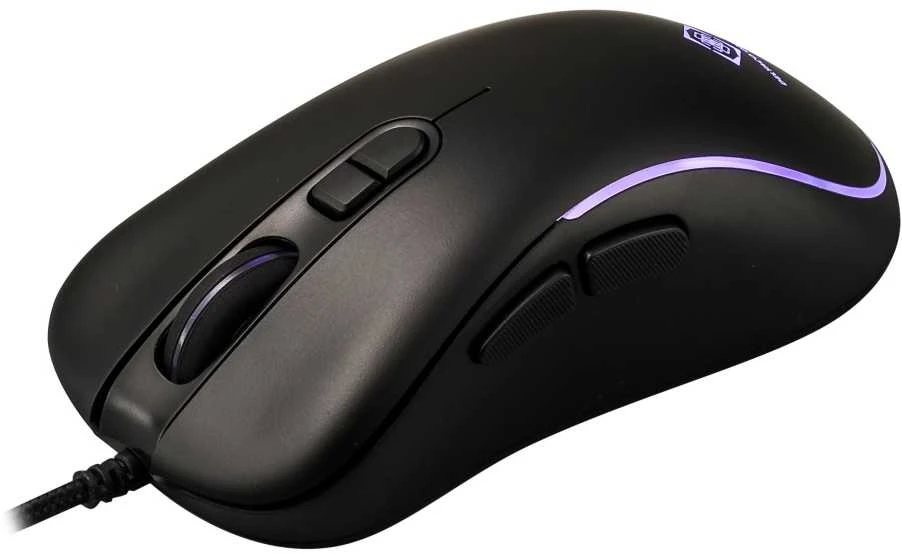 Pelė DELTACO GAMING su laidu, 800-2400 DPI, 125 Hz, RGB-LED, USB, juoda / GAM-104
