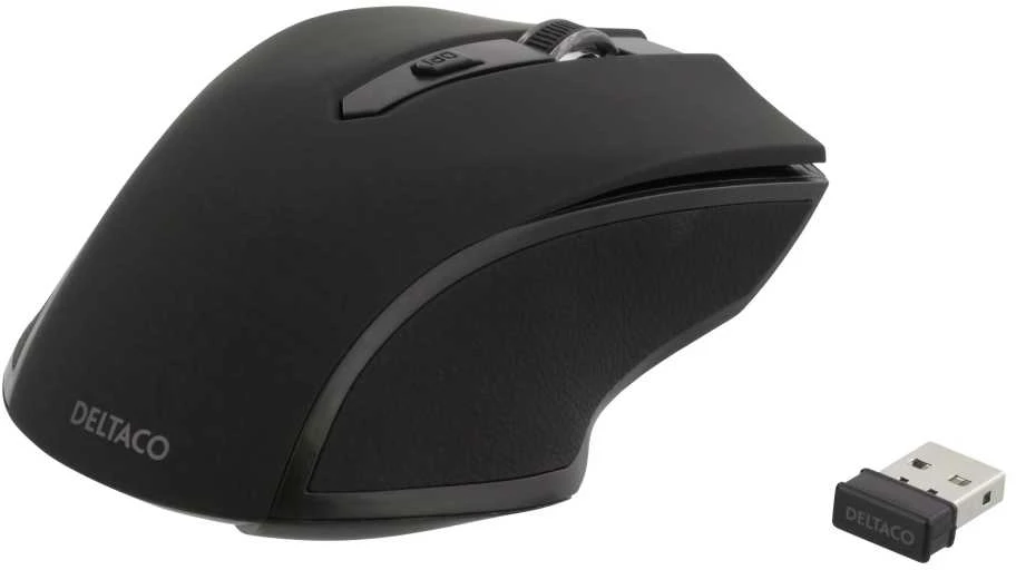 Pelė DELTACO, belaidė, juoda / MS-763