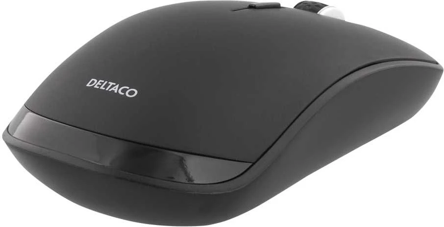 DELTACO Tyli, Bluetooth pelė 1x AA, 800-1600 DPI, 125 Hz, juoda / MS-900