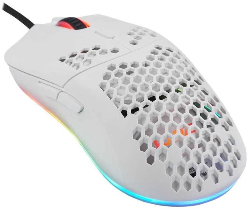 Itin lengva Pelė žaidimams su pašvietimų Fourze GM800, Perlo balta
