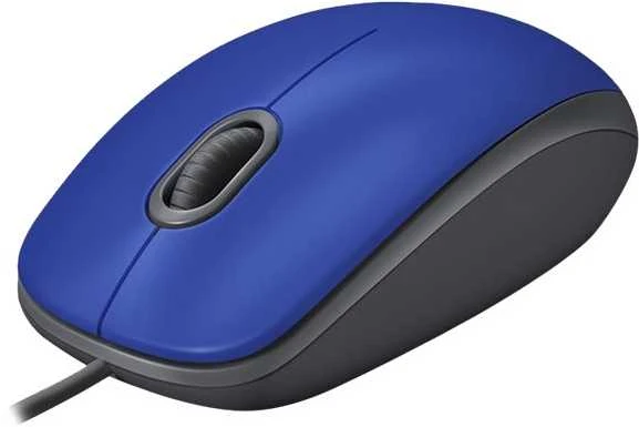 Tyli pelė su laidu Logitech M110, Pilka