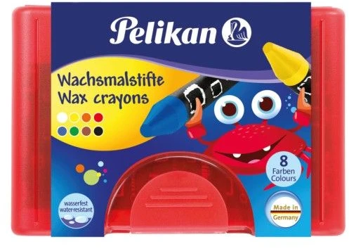 Pelikan Pelikan Wachsmalstifte 665/8WF Rund wasserf. 8er Box