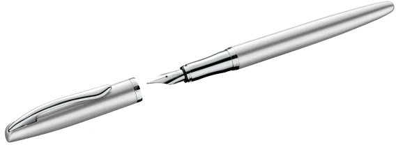 Pelikan Jazz Noble Elegance P36, Sidabrinė, Kasečių pildymo sistema, Mėlyna, Metalinė, Nerūdijančio plieno, Vidutinio dydžio