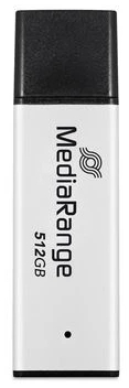 MediaRange High Performance 512 GB, USB-Stick - sidabrinis/juodas, USB-A 3.2 Gen 1