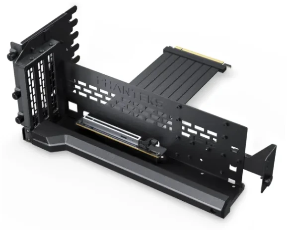 „Phanteks Premium PCIe Gen 5“ vertikalus GPU laikiklis, DRGB, su PCIe 5.0 jungties kabeliu – 220 mm, juodas
