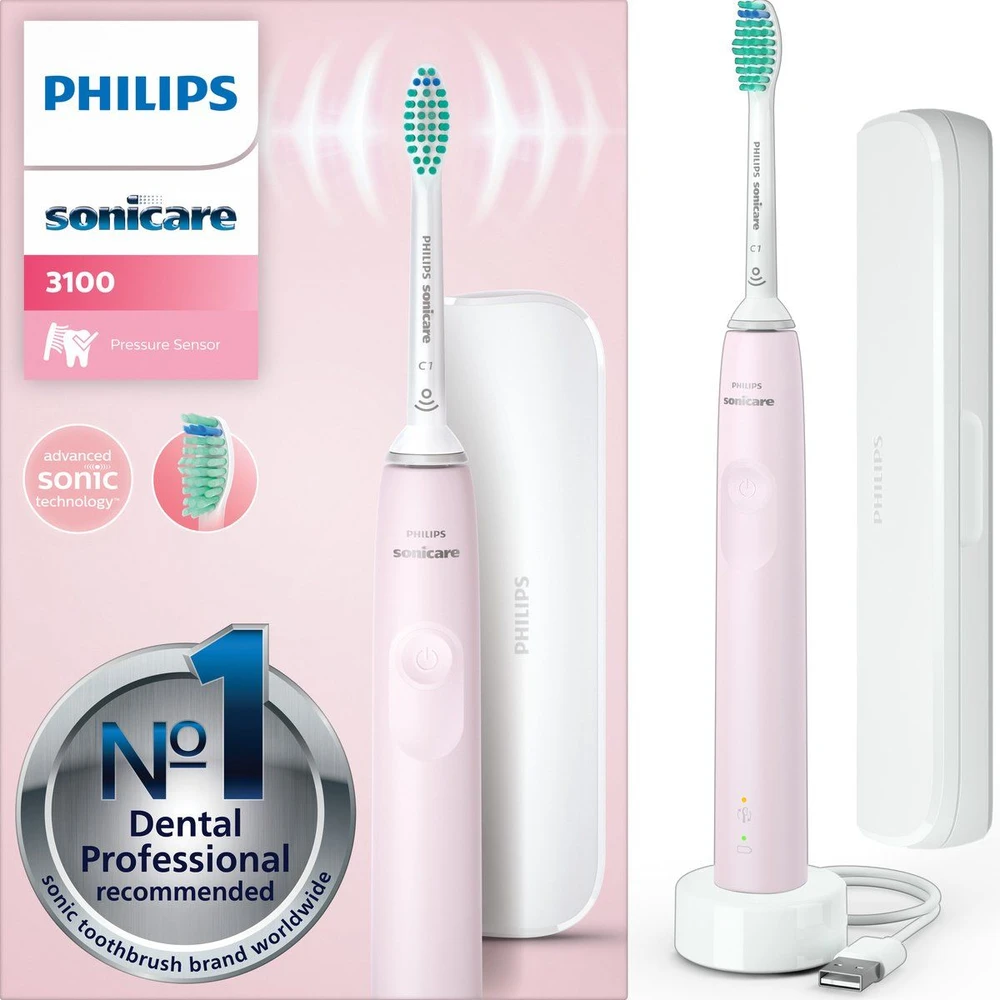 Elektrinis dantų šepetėlis Philips HX3673/13 3100 serija, Baltos spalvos