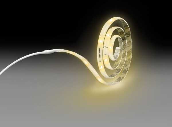 Banda LED RGB Philips myLiving, 17W, 220-240V, 260 lm, lumina albasicolor (2700-6500K), IP20, cu variator si comutator, 5 metri