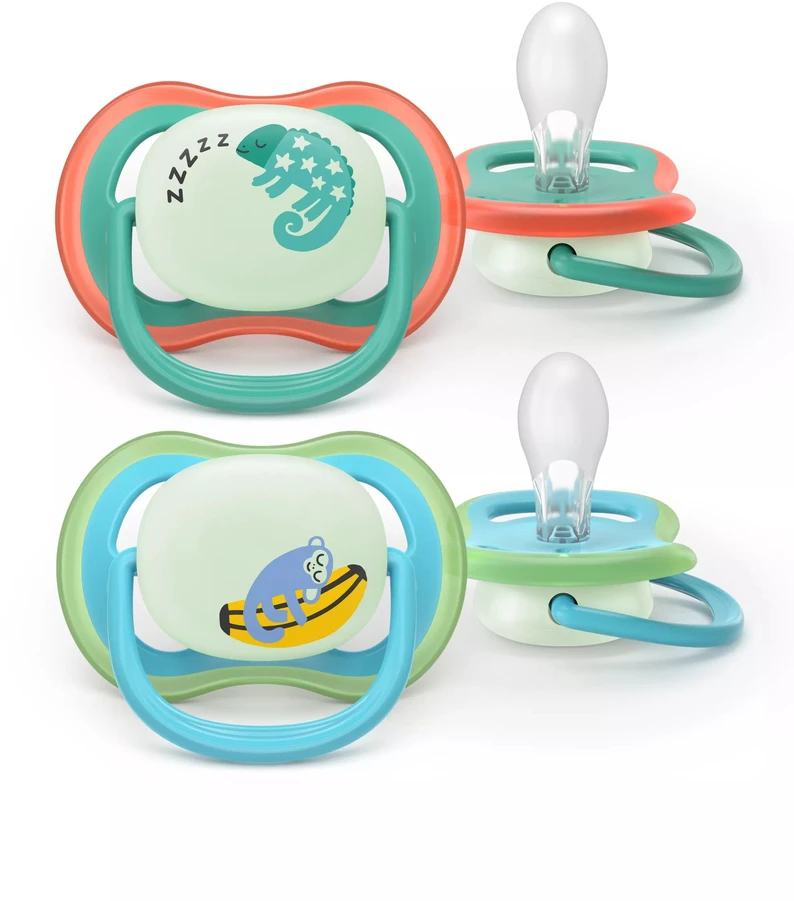 Avent Philips smoczek Ultra Air Night 6-18M (2 vnt.) dla chłopców SCF376/28 SCF376/28