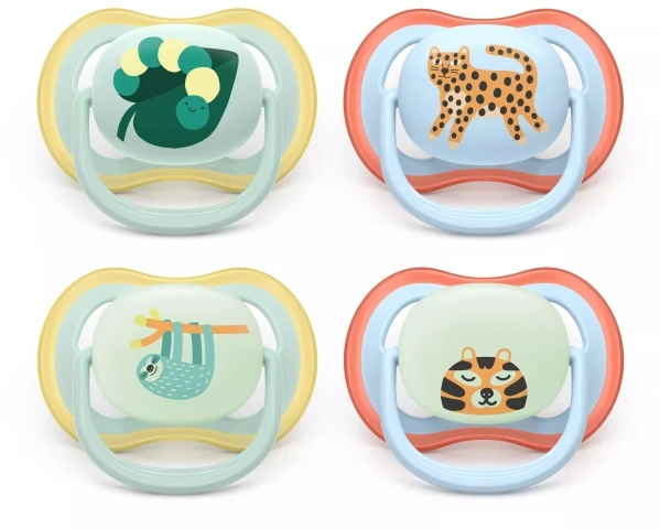 Philips AVENT Pacifier SCF087/22 ultra air day and night, Classic baby pacifier, Orthodontic, Silicone, Boy/Girl