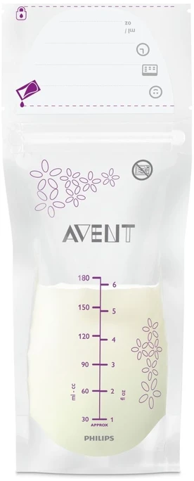 „Philips Avent“ – motinos pieno laikymo maišeliai, laikymas, iš anksto sterilizuoti, 25 maišeliai