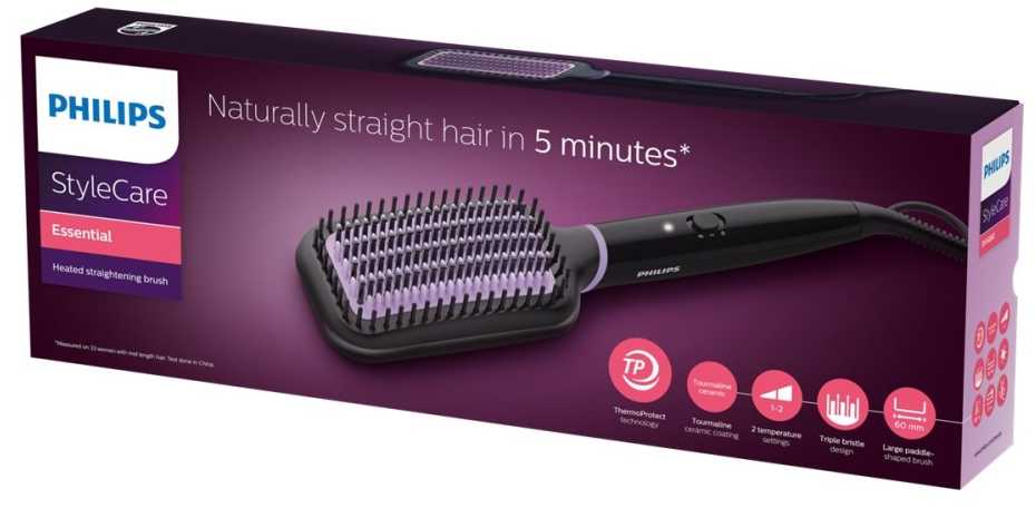 Philips „StyleCare Essential“ Šildomas tiesinimo šepetys BHH880/00