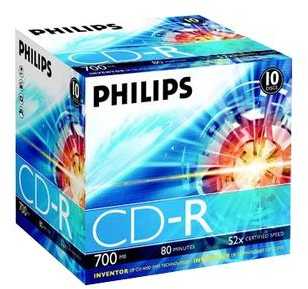 1x10 Philips CD-R 80Min 700MB 52x JC
