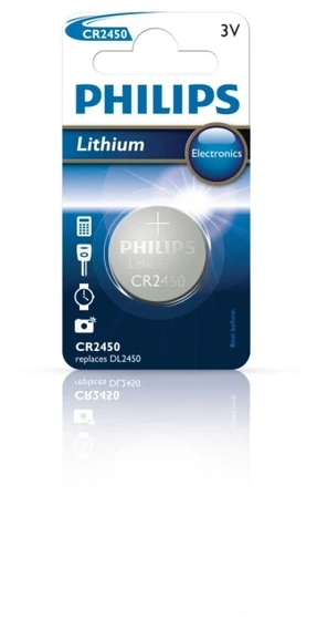 Philips Elementai 3V ličio CR2450, 1 vnt.