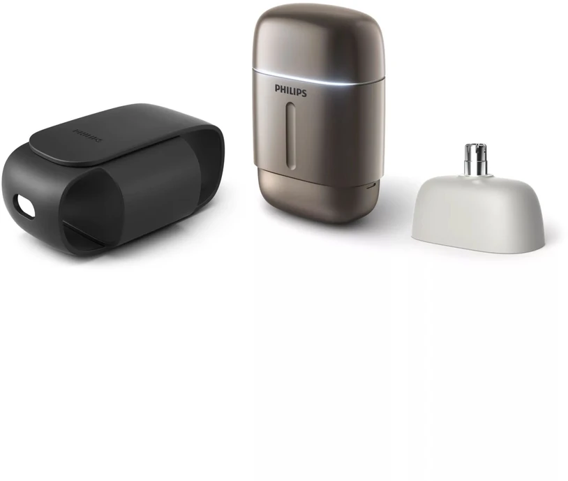 Barzdaskutė Philips Skustuvas 700 serijos šlapias ir sausas kompaktiškas elektrinis skustuvas, rotorinis skustuvas, auksinis, Lift & Cut technologija, baterija, įmontuota baterija, 60 min (S791/06)