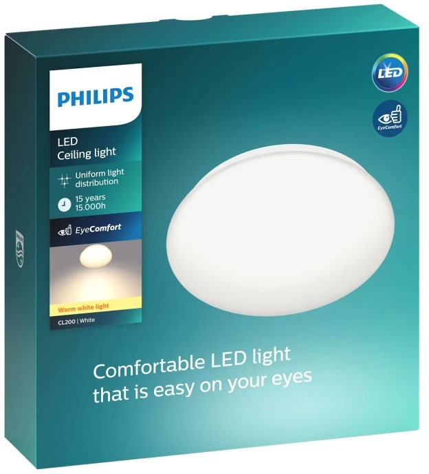 Lubinis šviestuvas „Plafoniera LED Philips CL200“, 17 W, 1700 lm, šviesa (2700 K), IP20, 32 cm