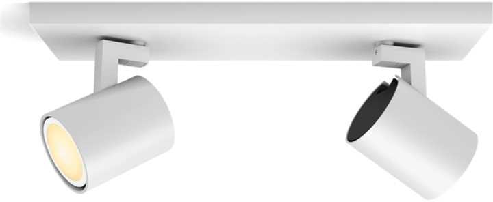 Lubinis šviestuvas Philips Hue Baltas Amb. Runner Spot 2 flg. Weiß 2x350lm inkl. Dimmschalter