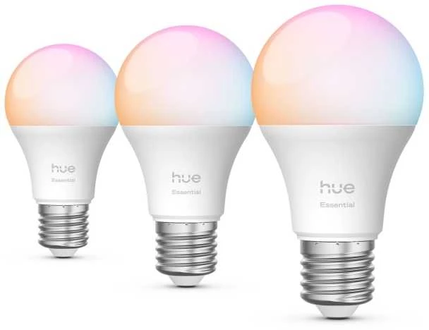 Philips Hue Essential A60 Inteligentna żarówka E27 8W - 3 vnt.