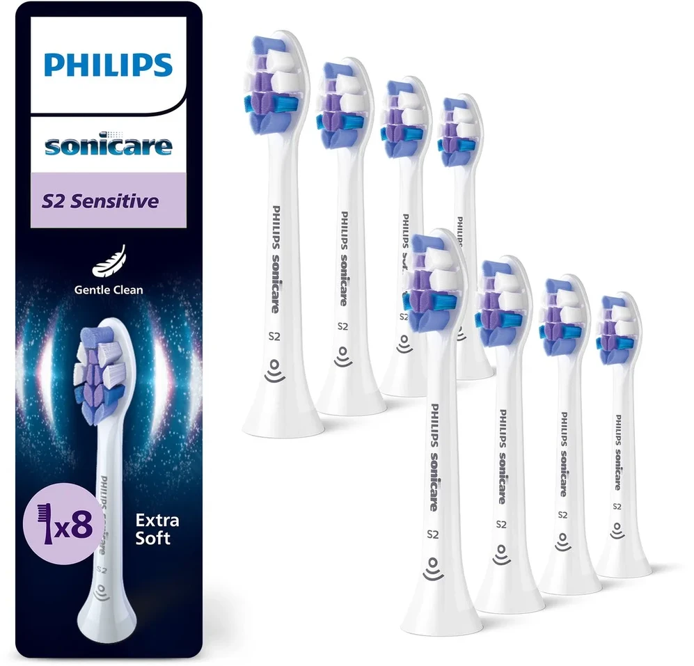 „Philips Sensitive HX6058/87“ 8 dantų šepetėlių galvučių pakuotė