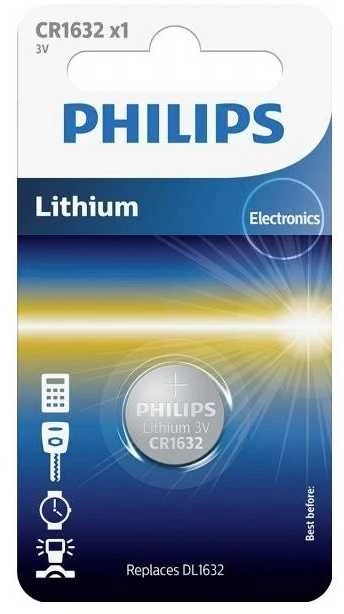 Baterija Philips CR1632 Lithium 3 V (16,0 x 3,2)