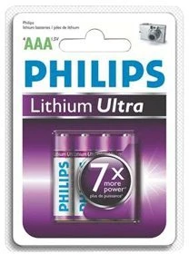 Philips Lithium Ultra baterija FR03LB4A/10, Įkraunama baterija, AAA, Ličio, 1,5 V, 4 vnt., 15 metų