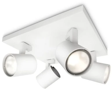Philips myLiving Runner prožektorius su 4 šviesos šaltiniais GU10, paviršinio montavimo, baltas