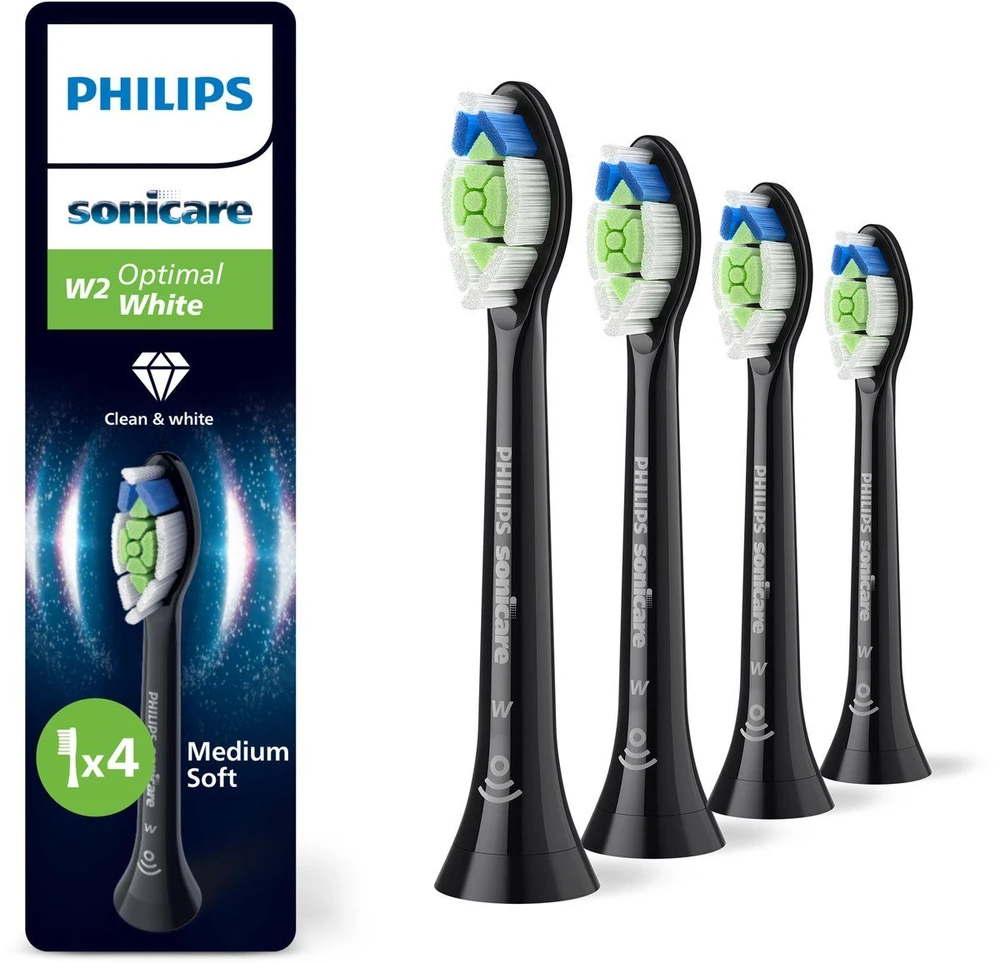 4 dalių šepetėlių galvučių pakuotė Philips Sonicare Optimal White HX6064/88