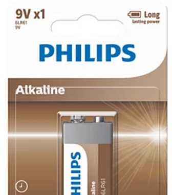 Philips Įvadinis šarminis 9V 1 lizdinės plokštelės