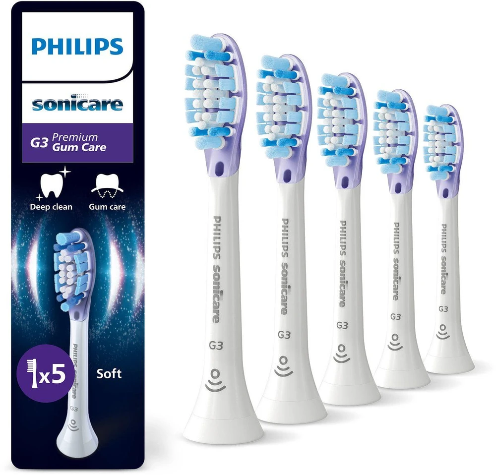 Dantų šepetėlis Philips Premium Gum Care HX9055/87 5-pack brush galvutės