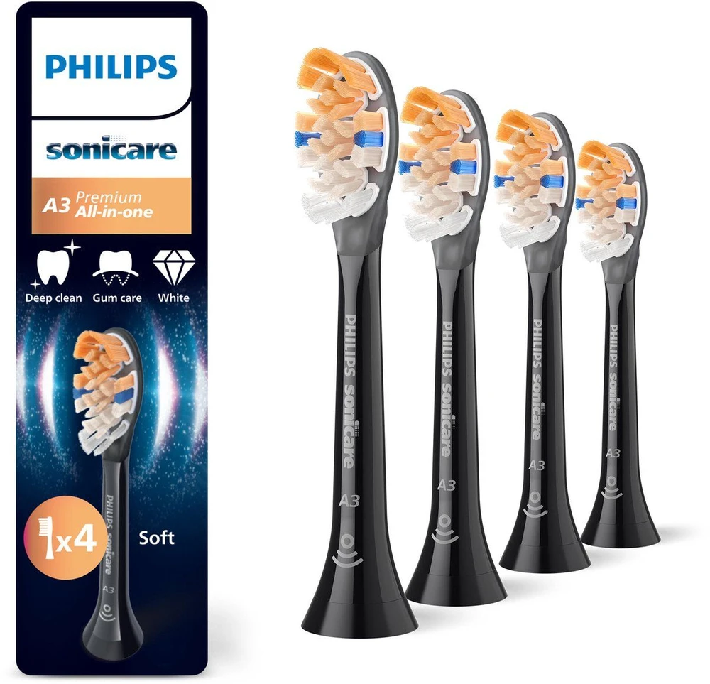 4 dalių šepetėlių galvučių pakuotė Philips Sonicare Premium All-in-One HX9094/88