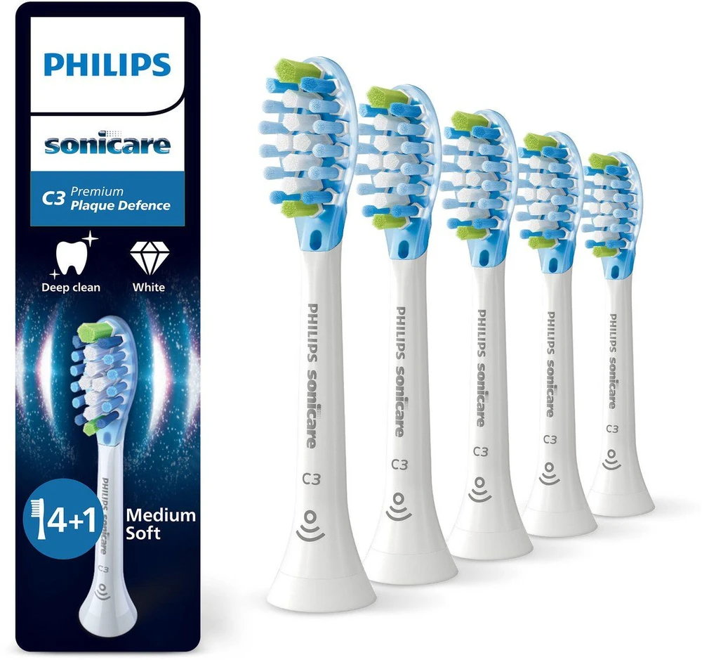 Philips Sonicare Premium Plaque Defence 4+1 šepetėlių galvučių pakuotė
