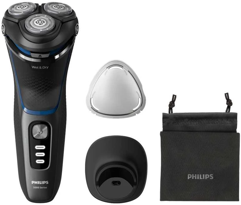 Barzdaskutė PHILIPS SHAVER 3000 SERIES RECHARGEABLE SHAVER 5D WETDRY DOCK BAG CAP