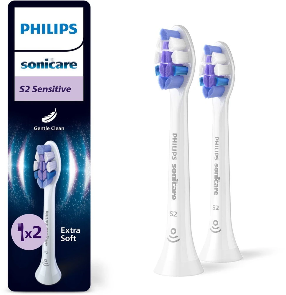 2 dalių šepetėlių galvučių pakuotė Philips Sonicare Sensitive HX6052/87