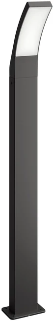 Stalp LED pentru iluminat exterior Philips Splay, 12W, 1100 lm, luminacalda (2700K), IP44, 960x120x160mm, Antracit