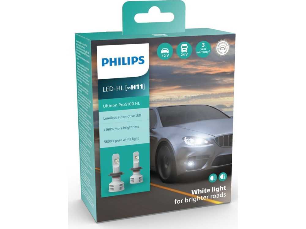Philips Ultinon Pro5100 LED H11 12/24V - Rinkinys