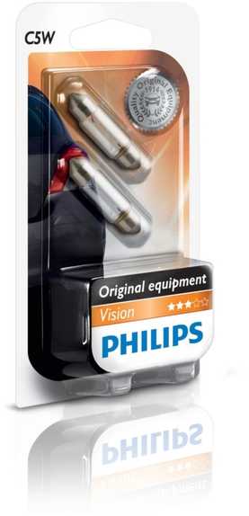 Philips Vision 12844B2 Įprastinis vidaus ir signalinis žibintas, 5 W, 12 V, C5W, 2 vnt.