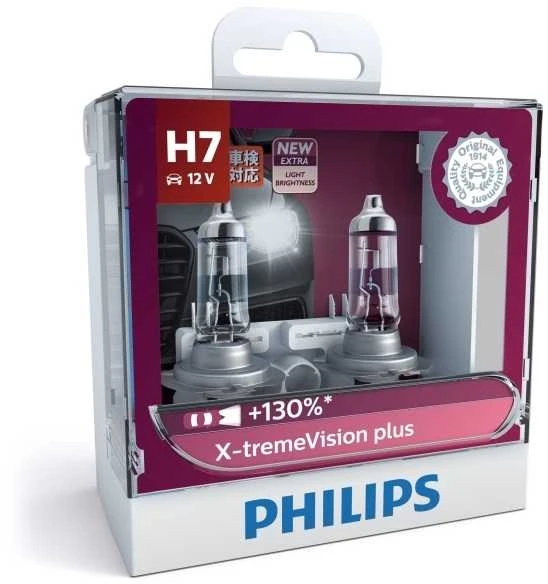 Philips H7 X-tremeVision 12V lemputės pakuotėje