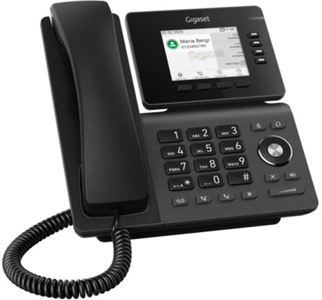„Gigaset P810 IP PRO“ IP stalinis telefonas, 8,5 cm (3,36 colio) spalvotas TFT ekranas, USB, 2 RJ45 jungtys, skirtos „P800 KEY PRO“ išplėtimo moduliui, PoE
