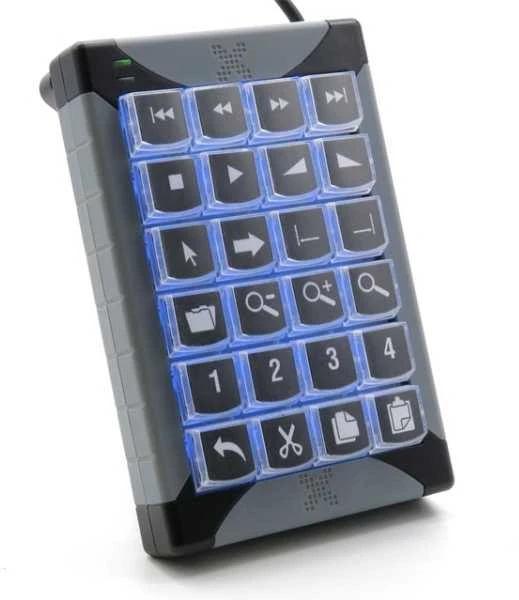 Klaviatūra P&I Engineering XK-24, Laidinis, USB, Juoda, Pilka