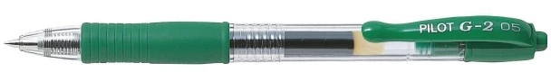 Pilot Pen Gelinis rašiklis, Pilot G-2, 0,5 mm, plonas, žalias, pakelis po 12 vnt.