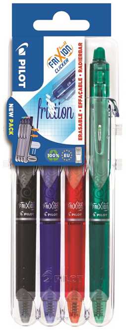 Pilot Pen Pilot - Frixion Point Clicker rašikliai, 2 vnt., 0,5 cm, baziniai (4 spalvos)